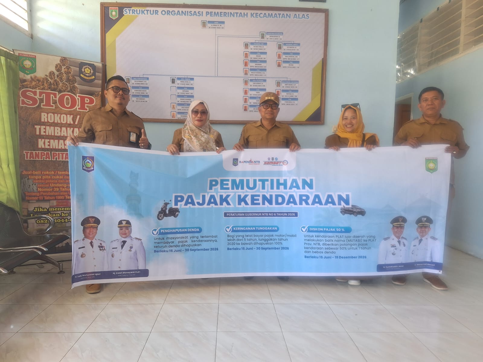 Sosialisasi Peraturan Gubernur No 6 Th 2026 dan Pemasangan Spanduk di Kecamatan Alas